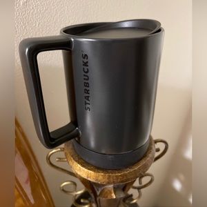 Starbucks Matte Black Travel Mug with Lid